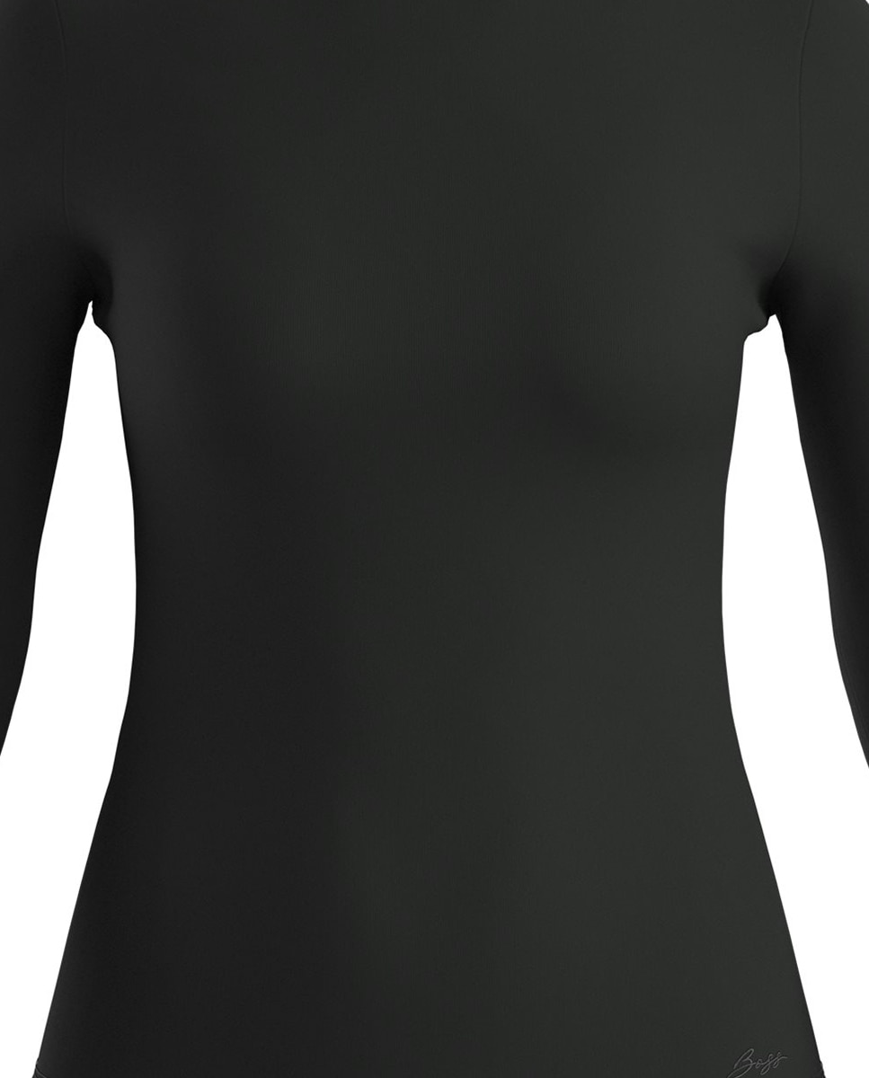 Imagen 4 de Camiseta de mujer slim de manga larga - Boss - Negro Negro