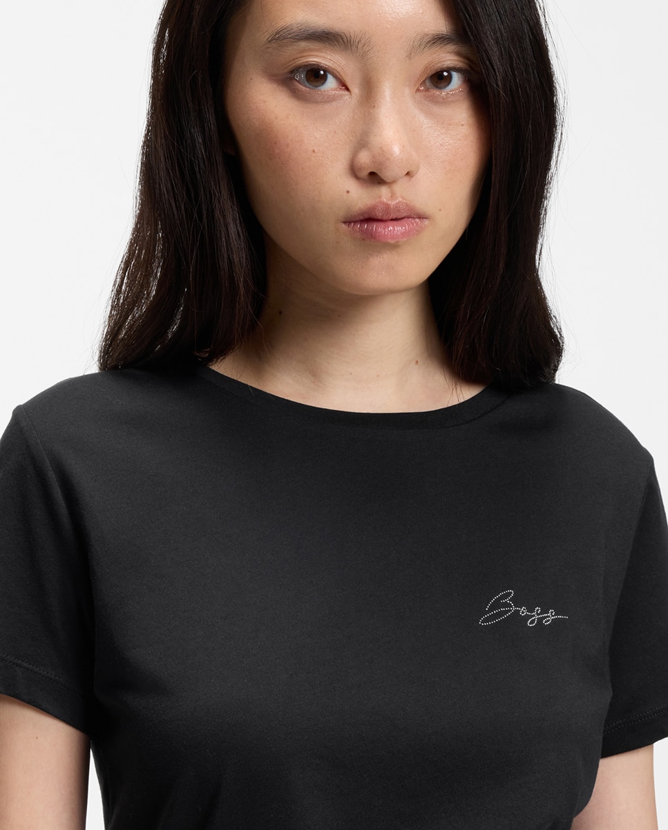 Imagen 3 de Camiseta de mujer slim manga corta - Boss - Negro Negro