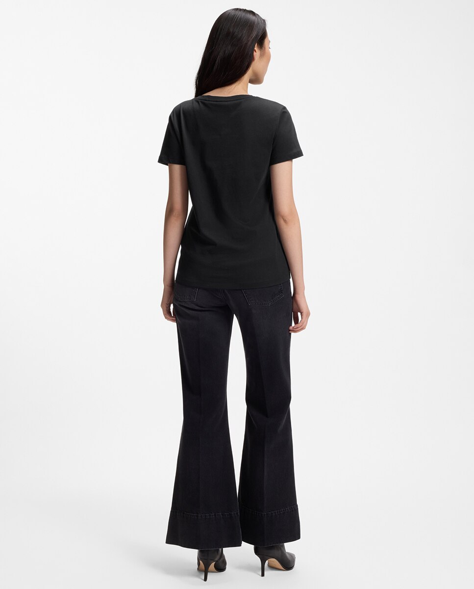 Imagen 4 de Camiseta de mujer slim manga corta - Boss - Negro Negro