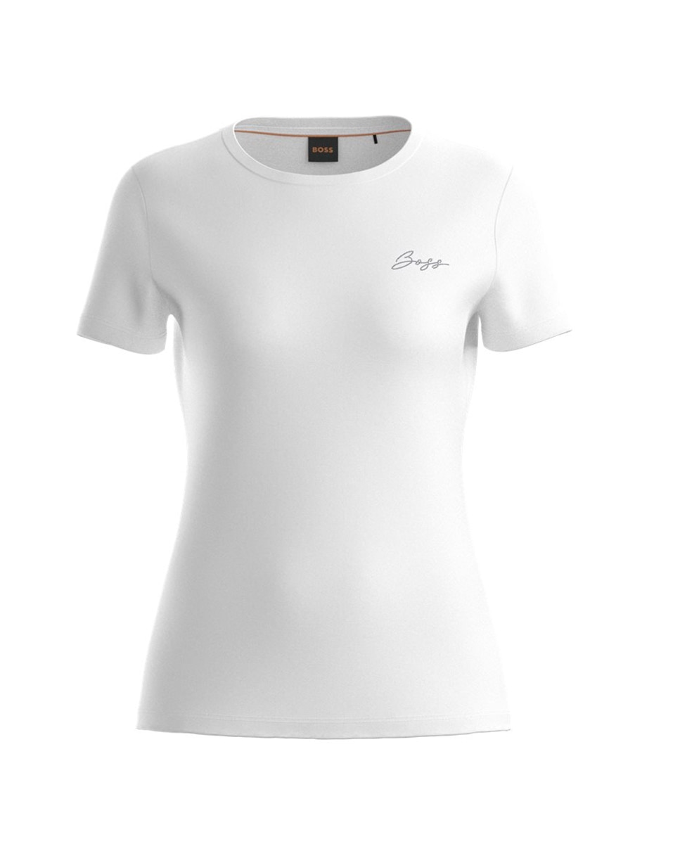 Imagen 1 de Camiseta de mujer slim manga corta - Boss - Blanco Blanco