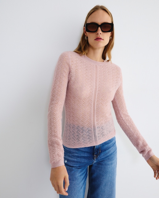 Imagem 0 de Camisola de Malha com Decote Redondo e Manga Comprida