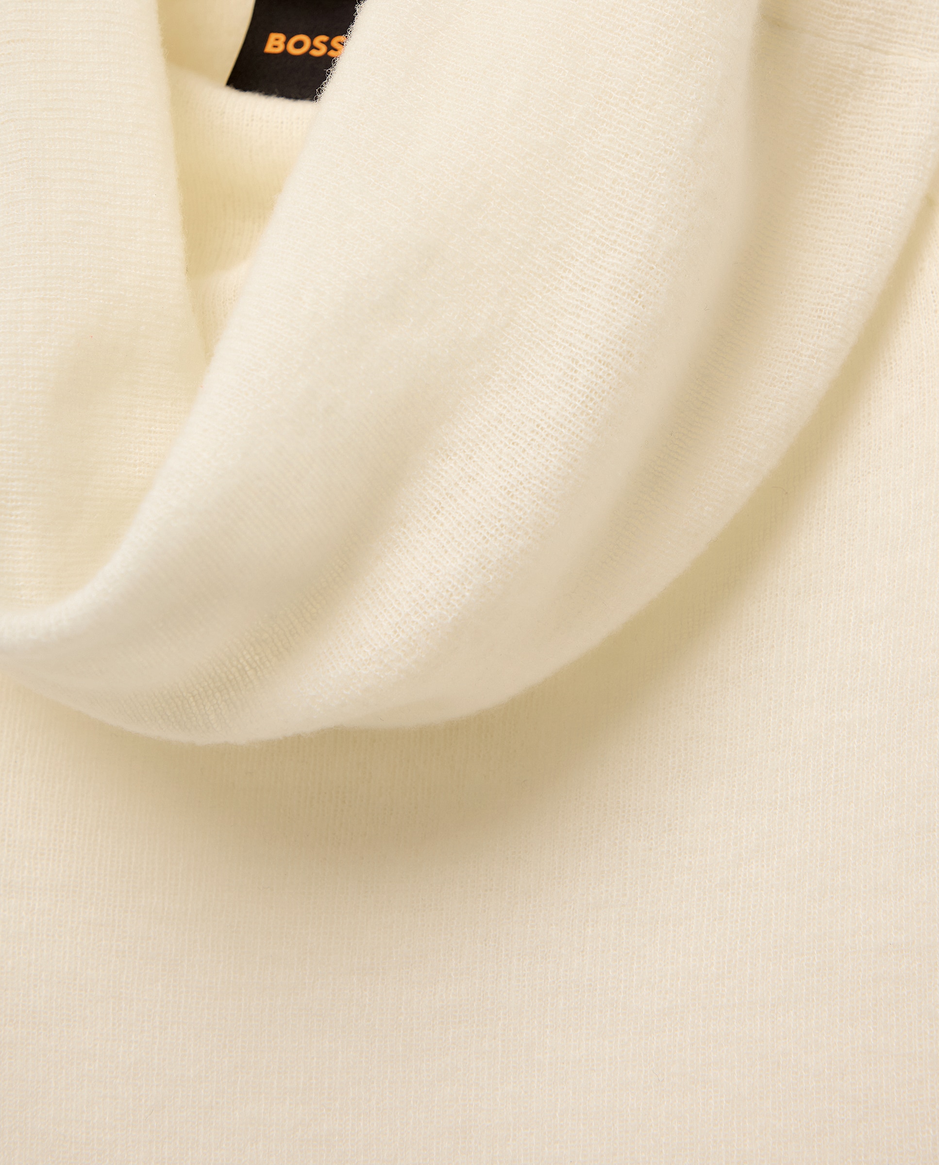 Camisola de Malha de Lã com Manga Comprida Branco-2