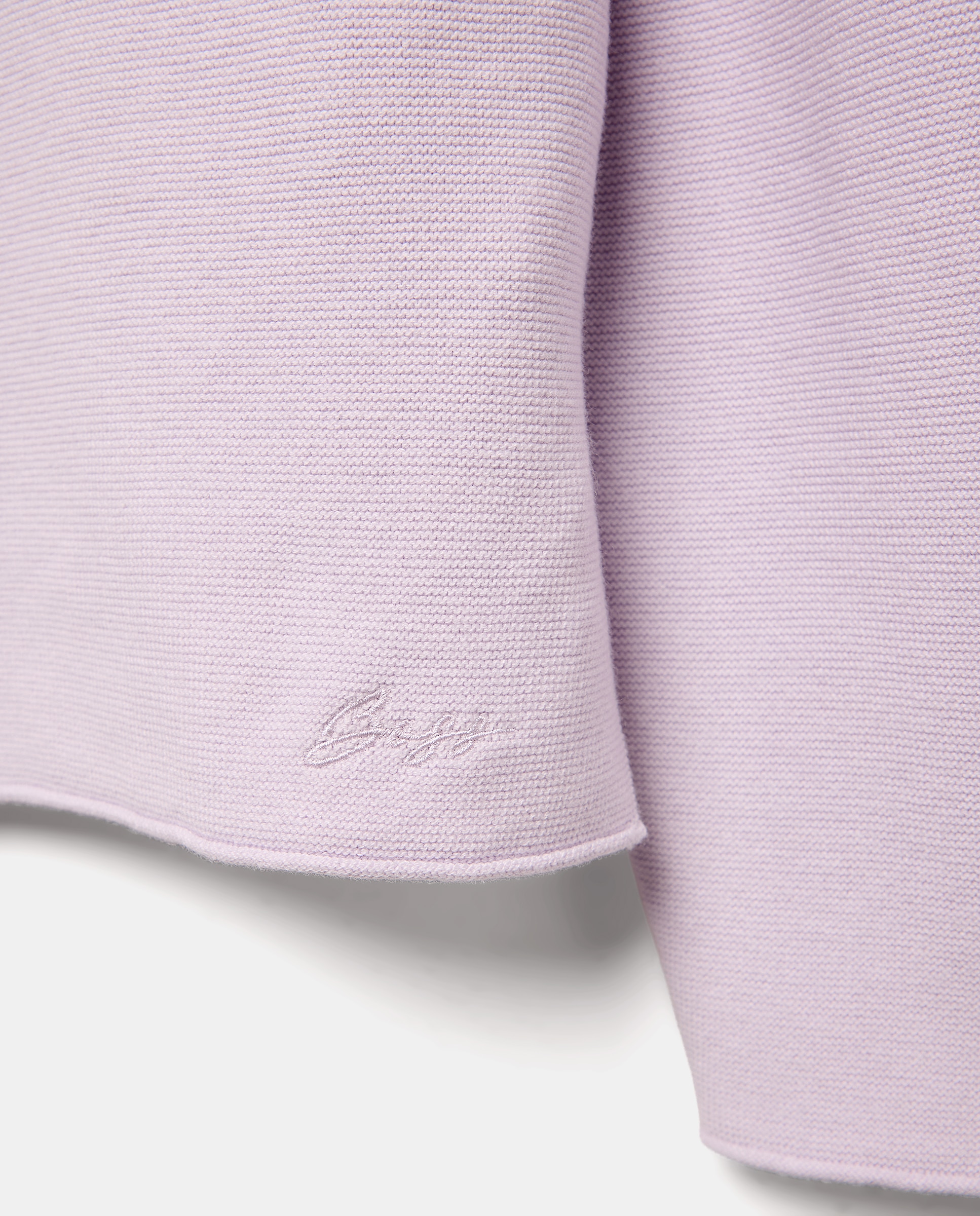 Camisola de Malha com Manga Comprida e Decote Redondo Roxo-2