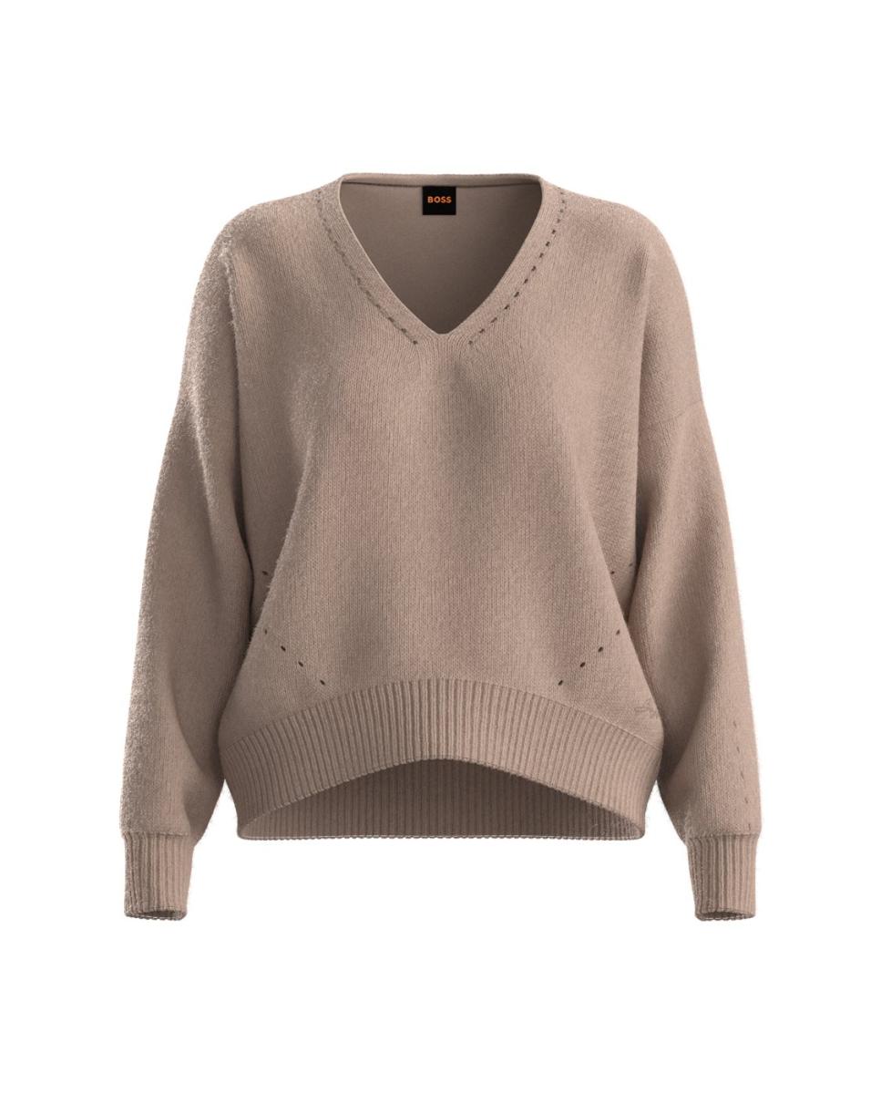 Jersey de mujer relaxed manga larga - Boss - Teja Teja-1
