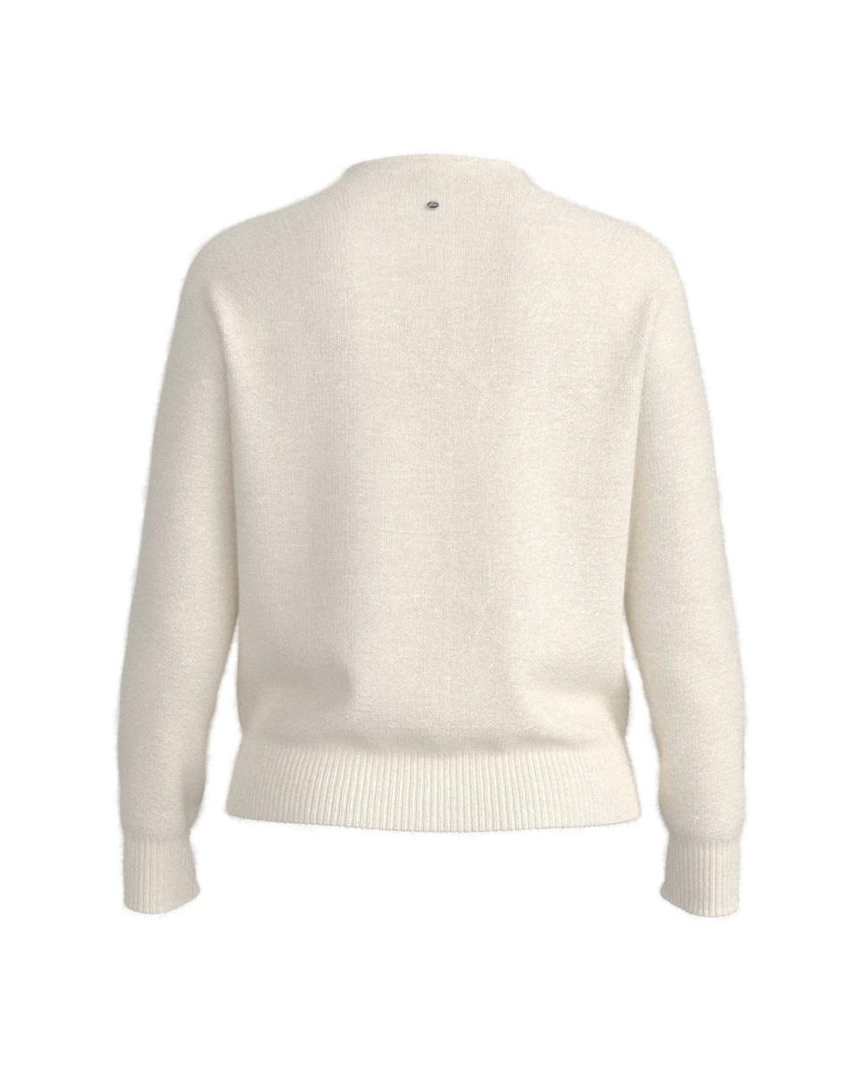Imagen 2 de Jersey de mujer relaxed manga larga - Boss - Blanco Blanco