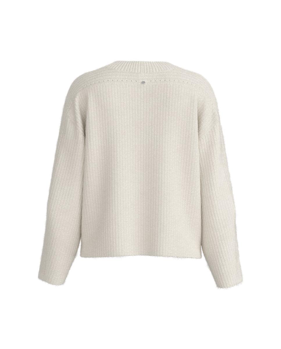 Jersey de mujer relaxed manga larga - Boss - Blanco Blanco-2