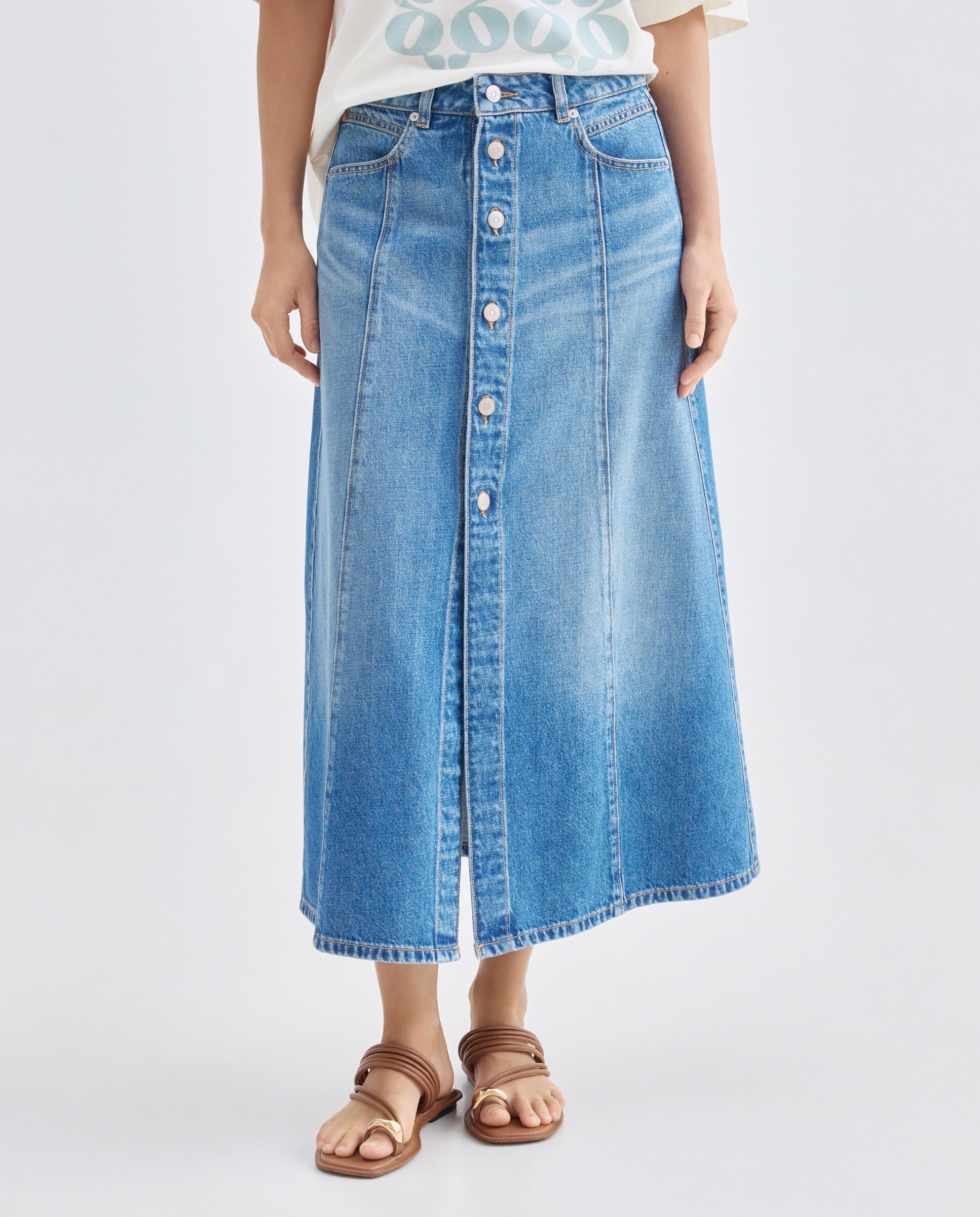 Saia midi Azul-2