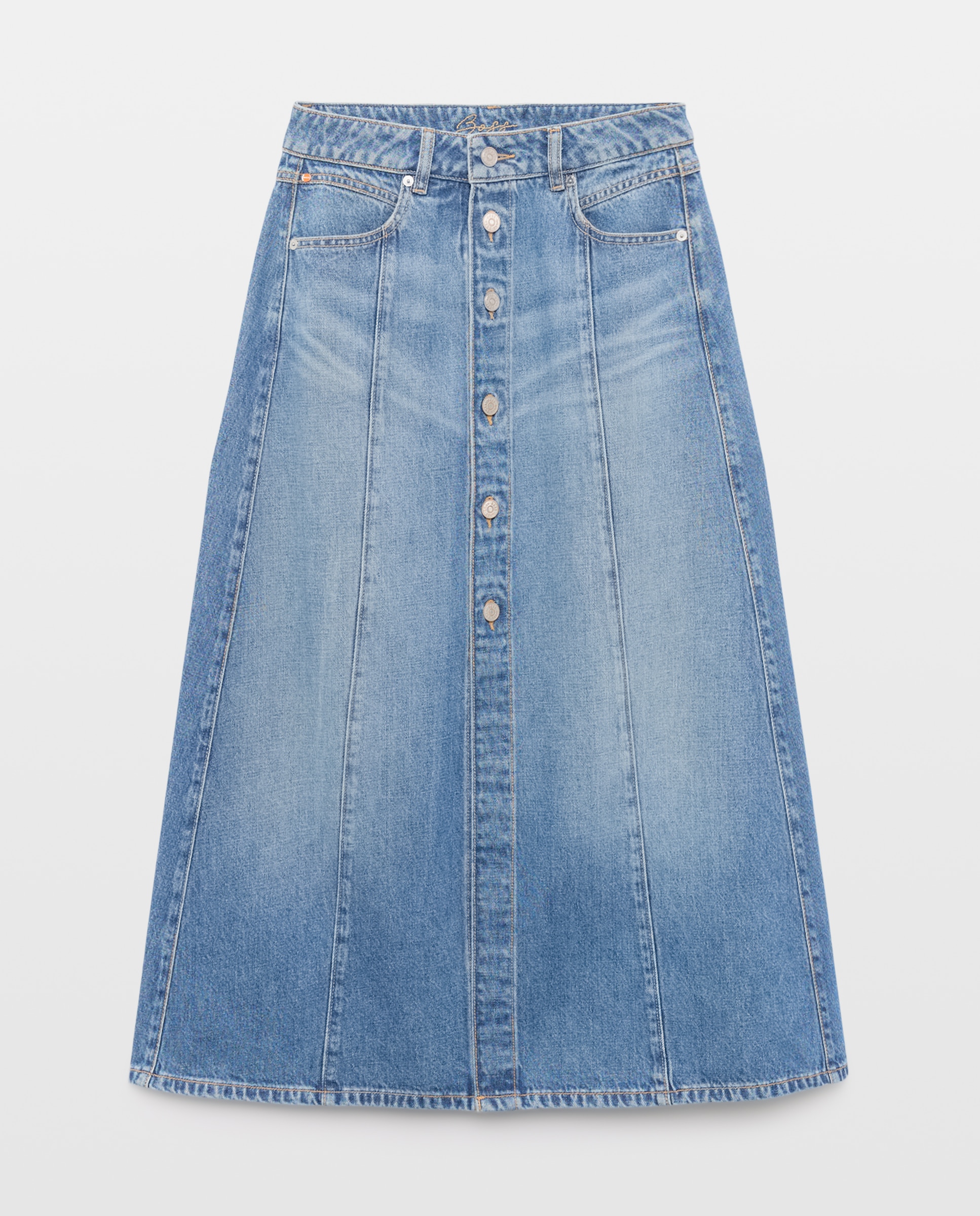 Saia midi Azul-4