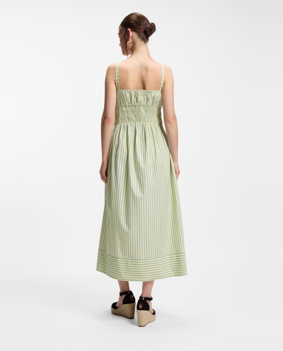 Vestido midi de alças Verde-2
