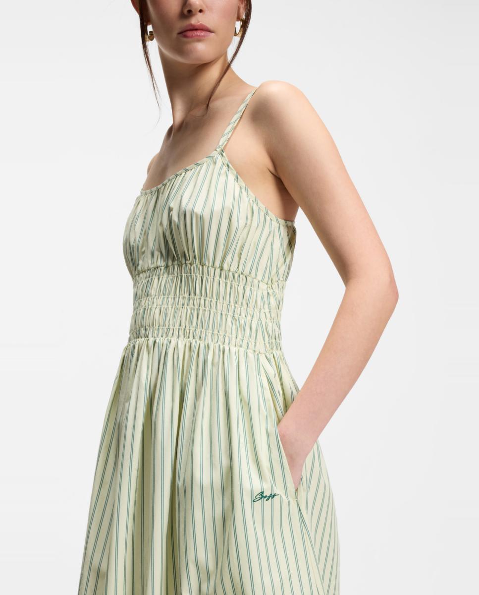 Vestido midi de alças Verde-4