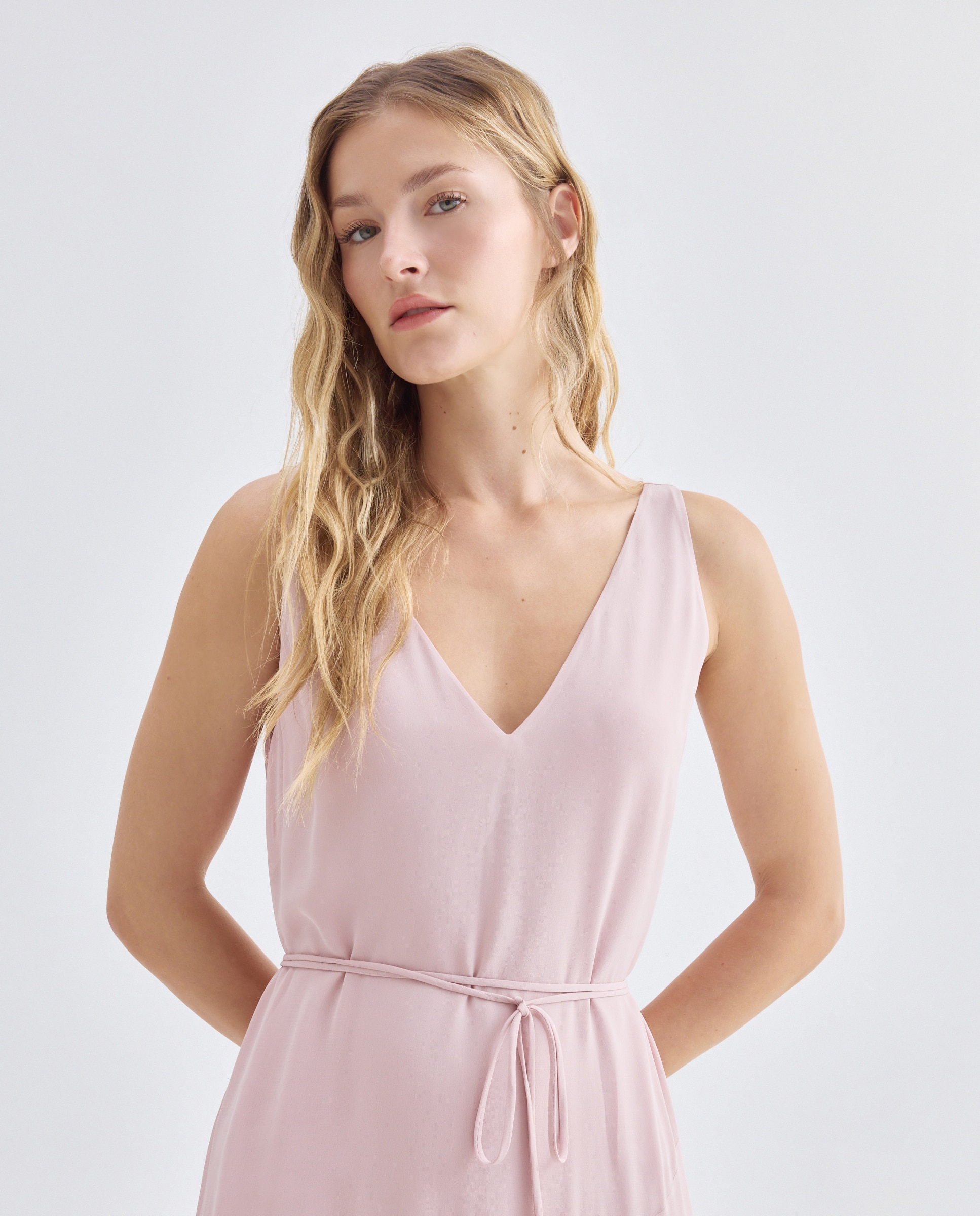 Vestido comprido Rosa-2