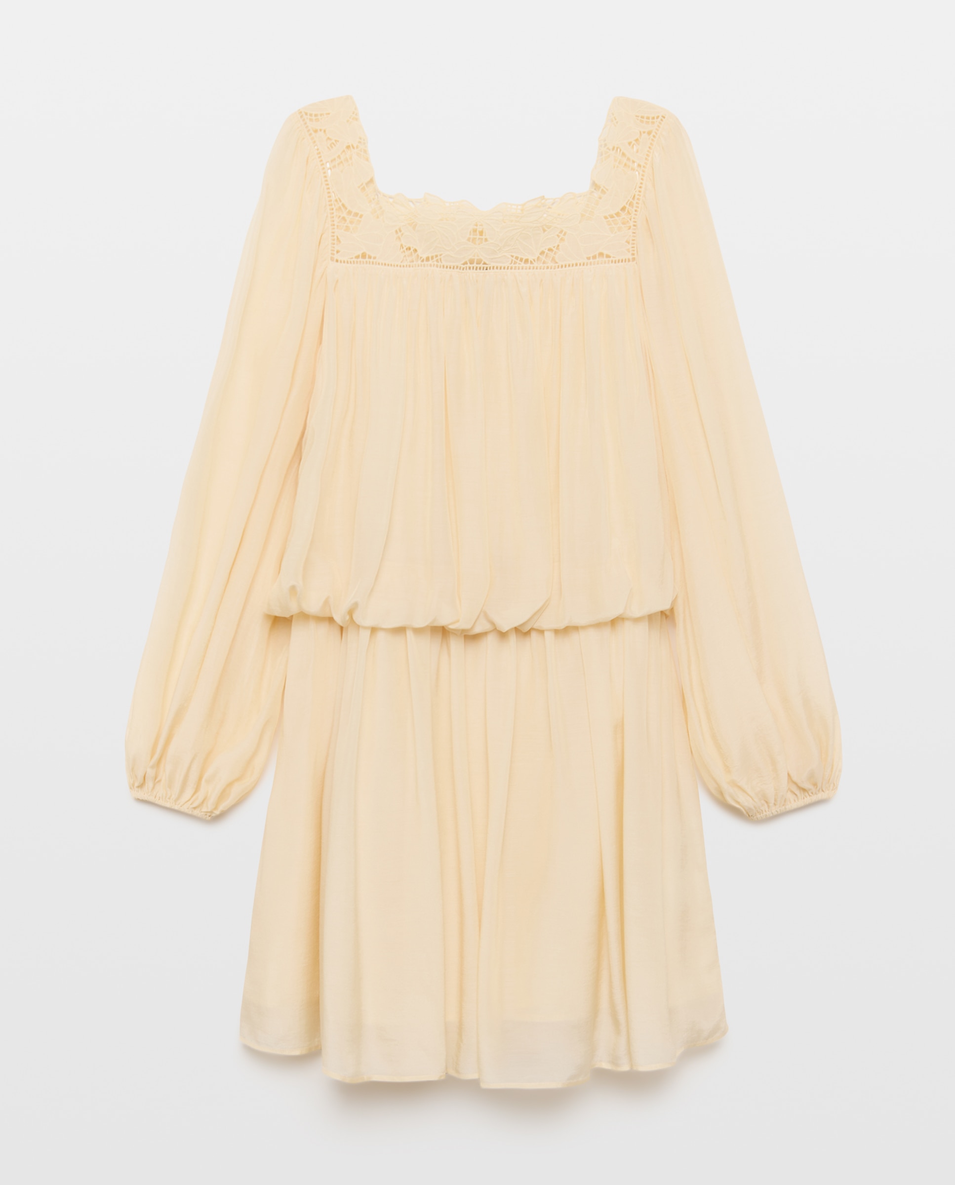 Vestido mini Bege-4
