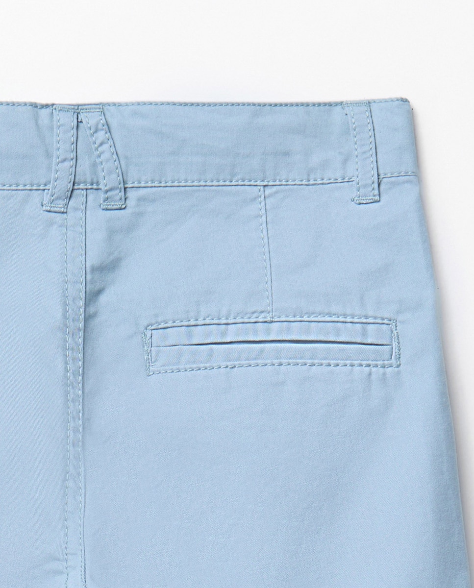 Bermudas Chino Básicas Sfera Azul-claro-3