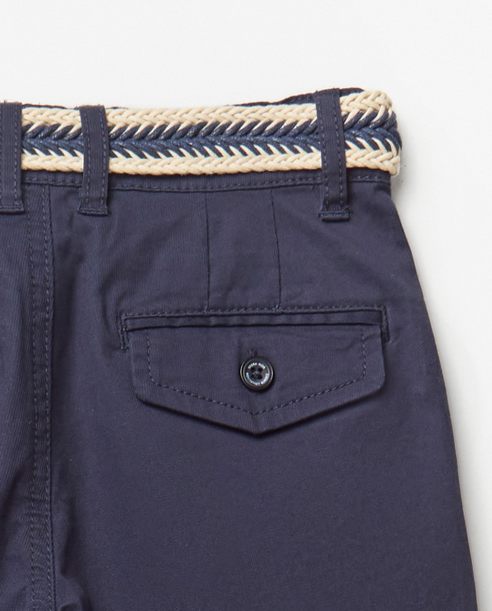 Bermudas com Cinto Azul-marinho-6