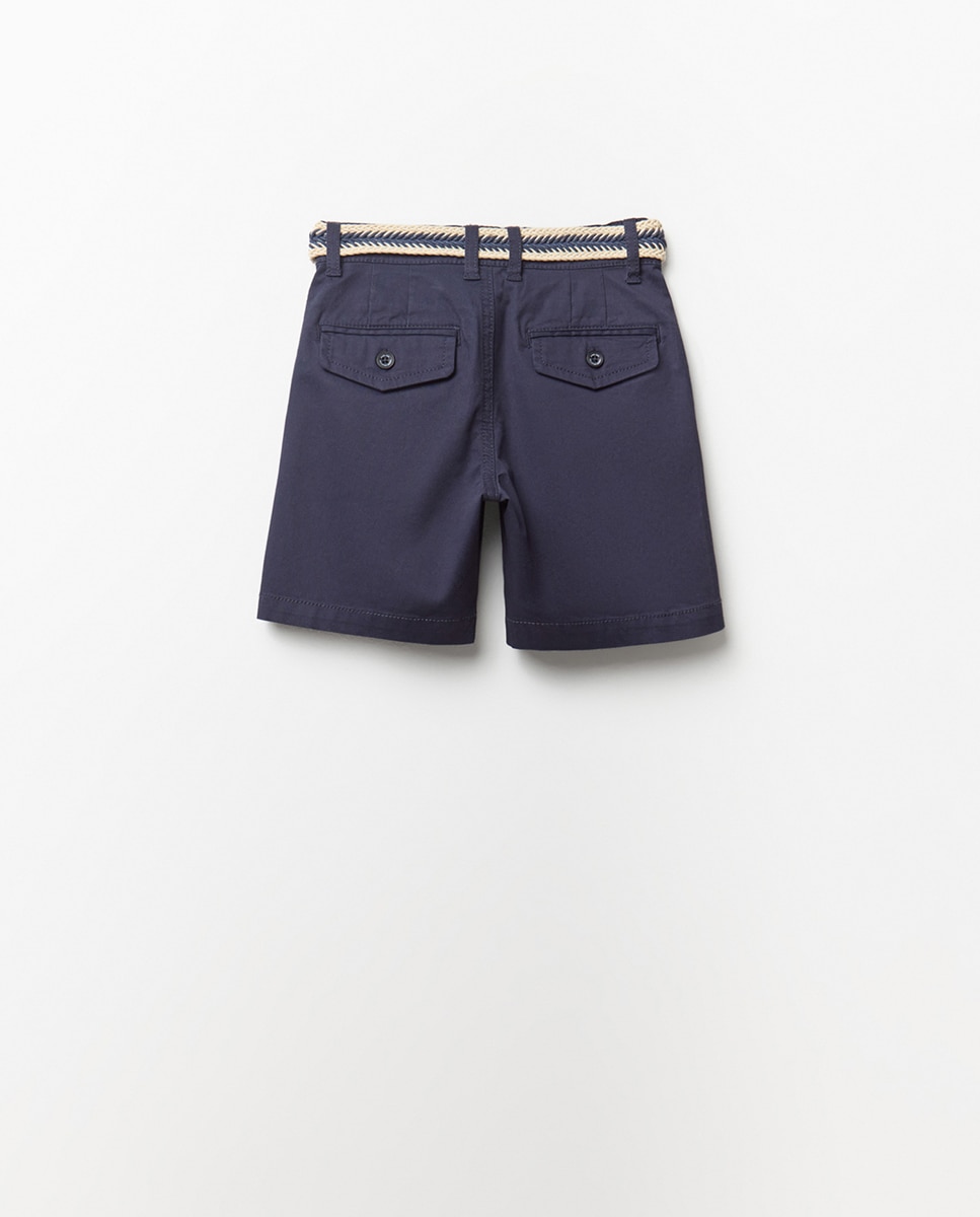 Bermudas com Cinto Azul-marinho-7