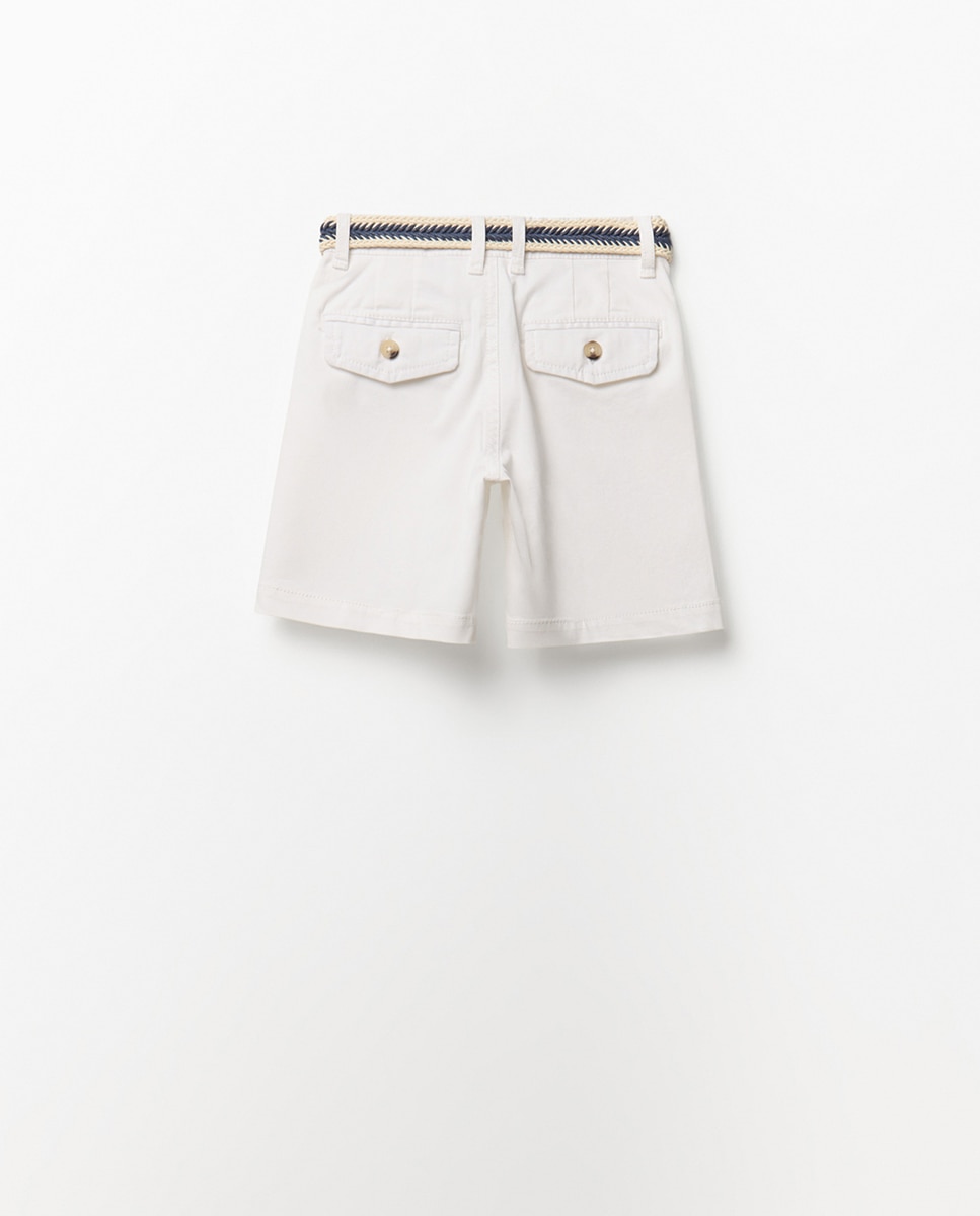 Bermudas com Cinto Branco-5