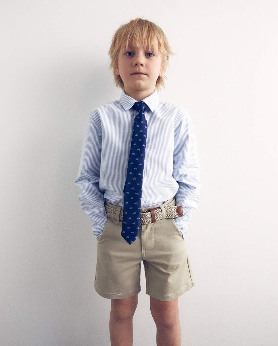 Bermudas com Cinto Bege-3