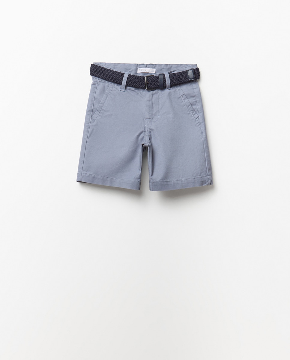 Bermudas com Cinto Azul-4