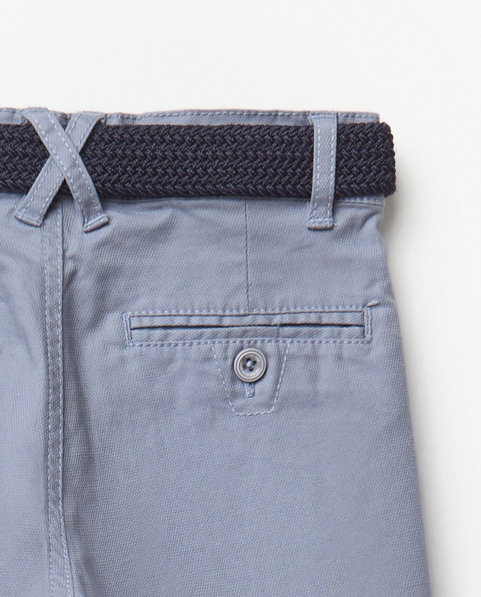 Bermudas com Cinto Azul-5