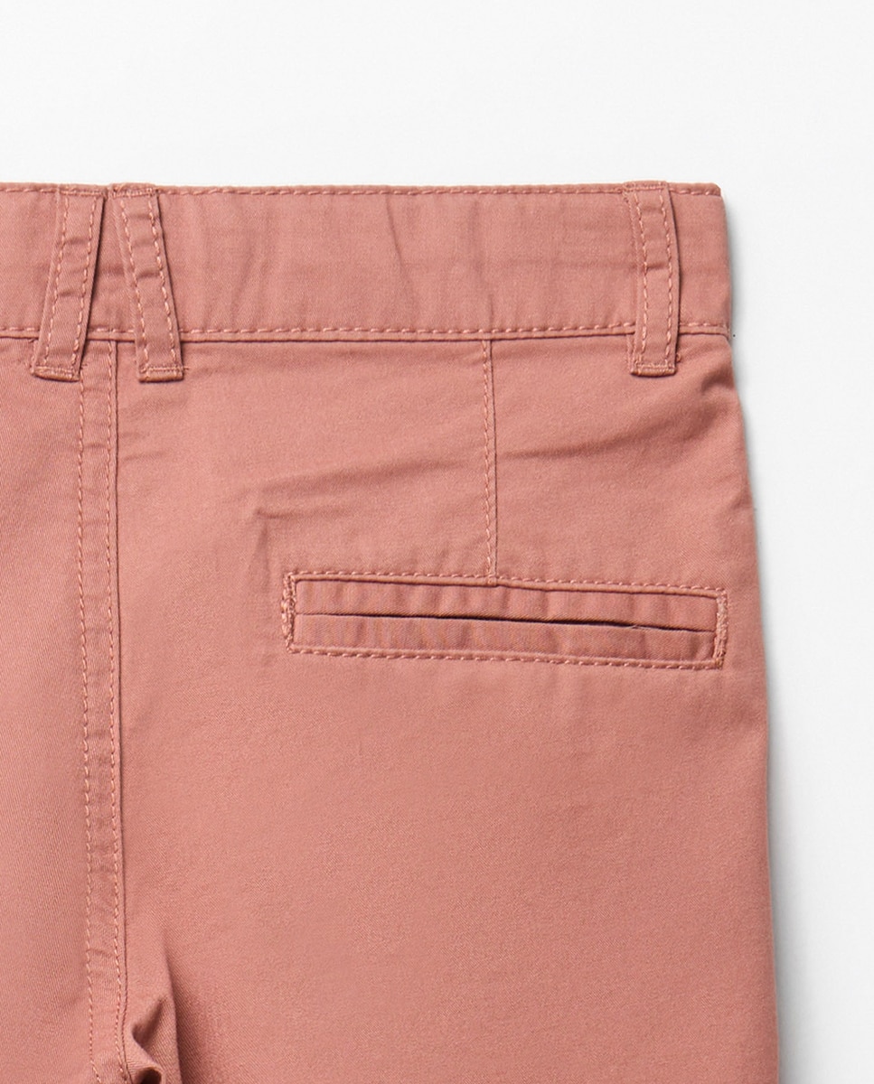 Bermudas Chino Básicas Sfera Vermelho-3