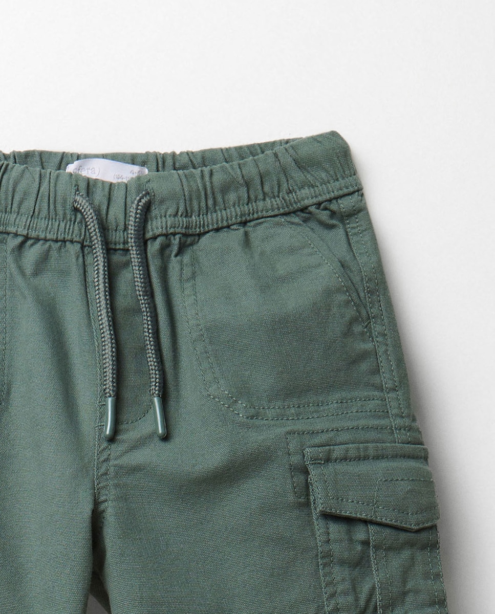 Bermudas Cargo Confort Caqui-2