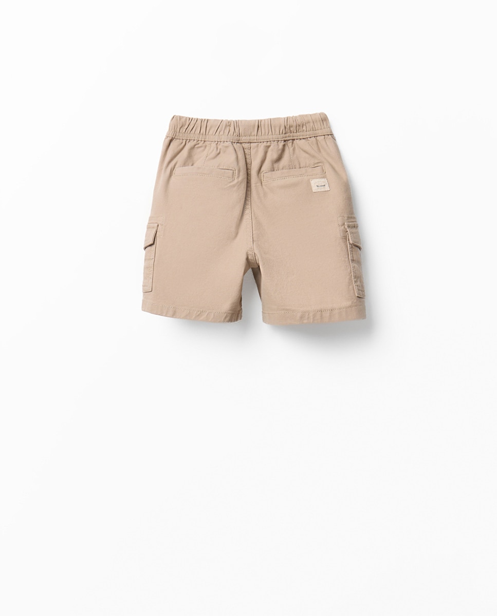Bermudas Cargo Confort Bege-3