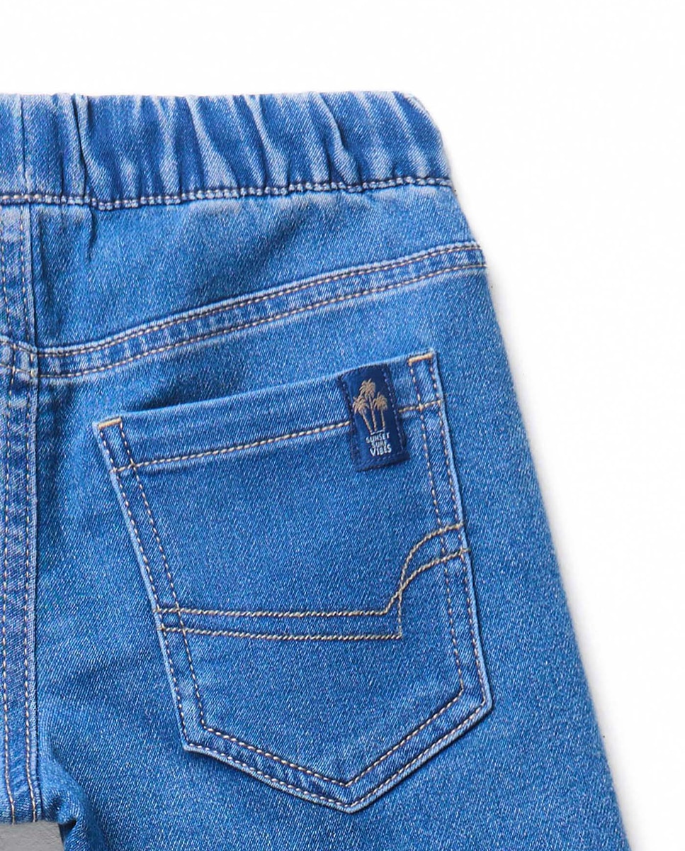 Bermudas de Ganga Terry Azul pálido-4