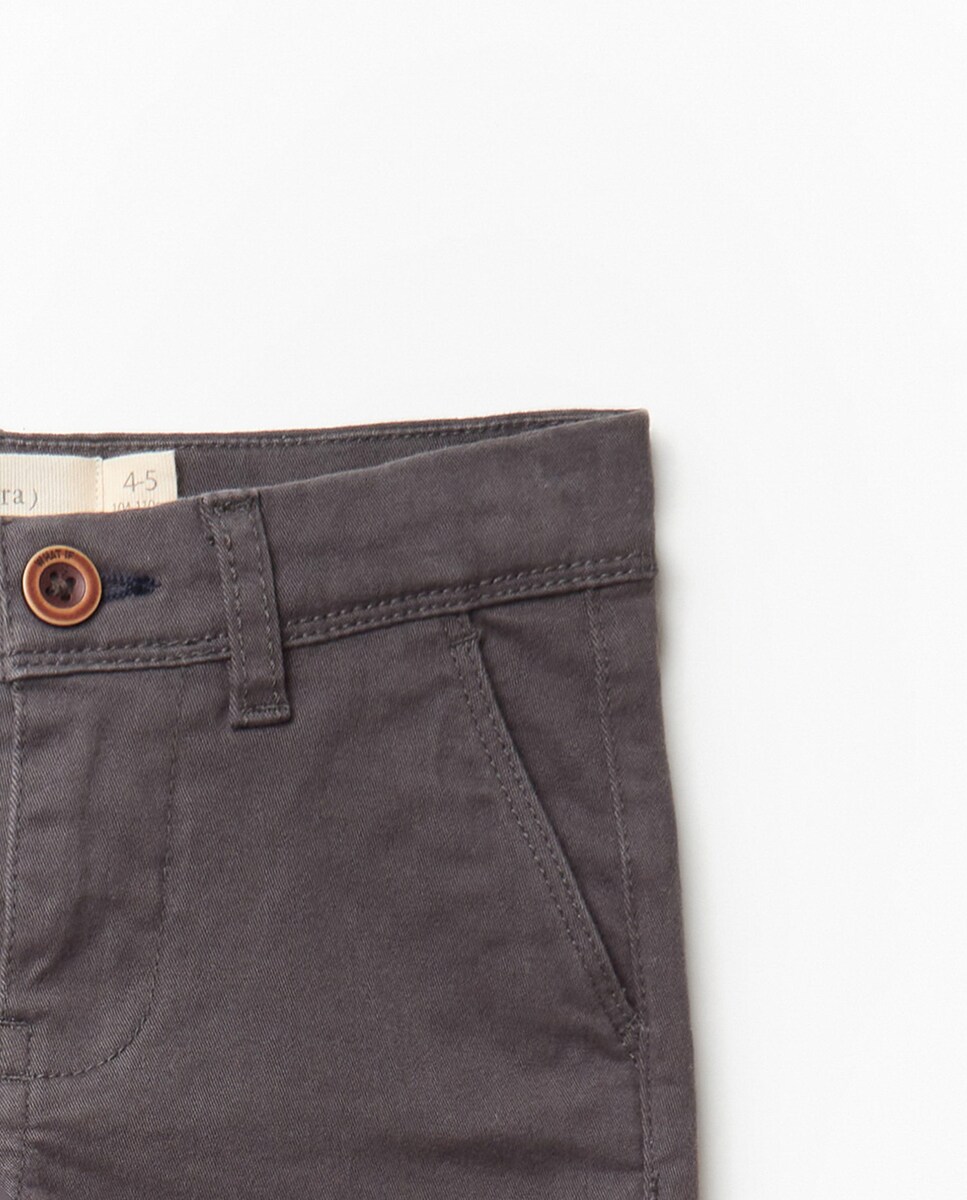 Calças Chino Básicas Antracite-2