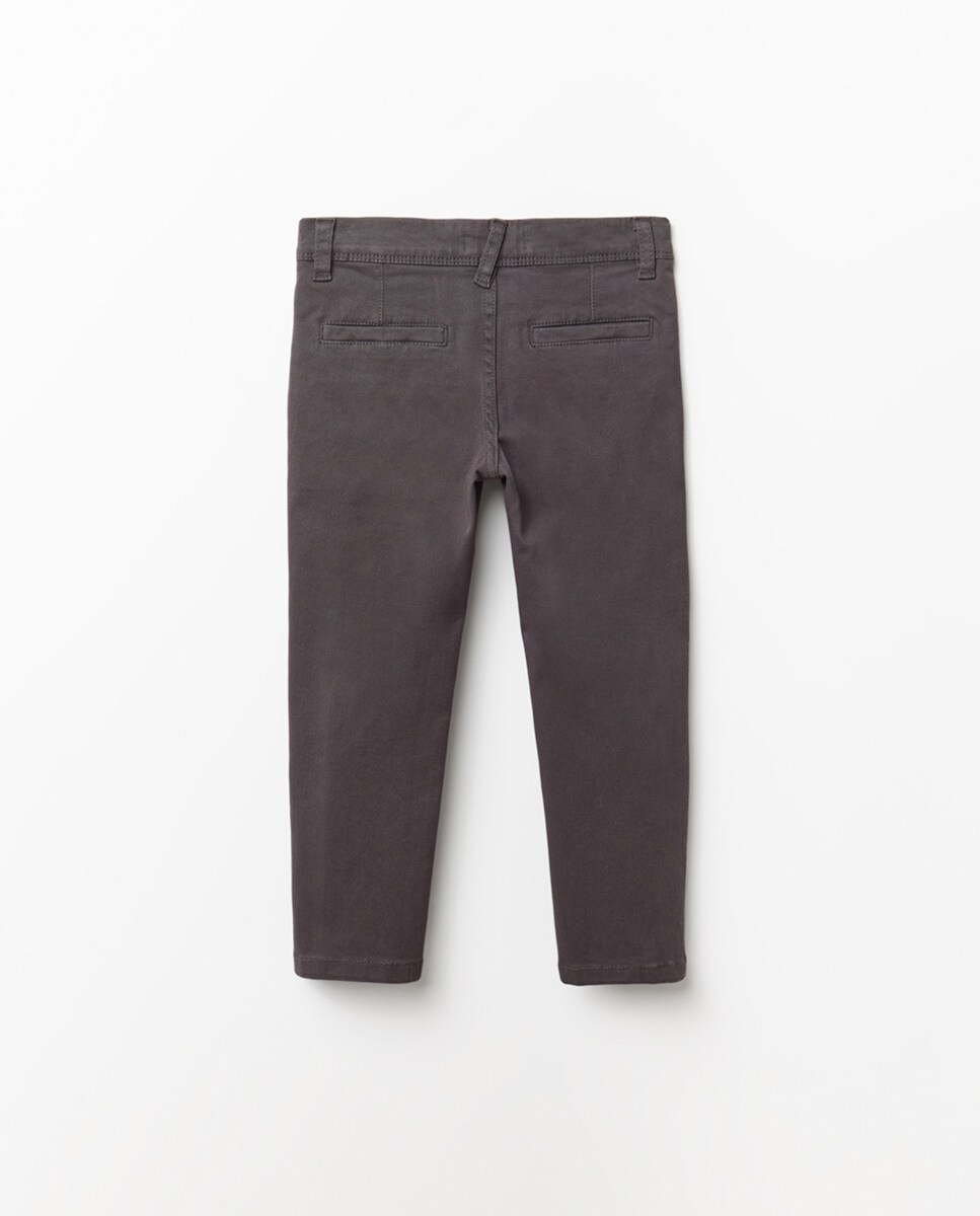 Calças Chino Básicas Antracite-3