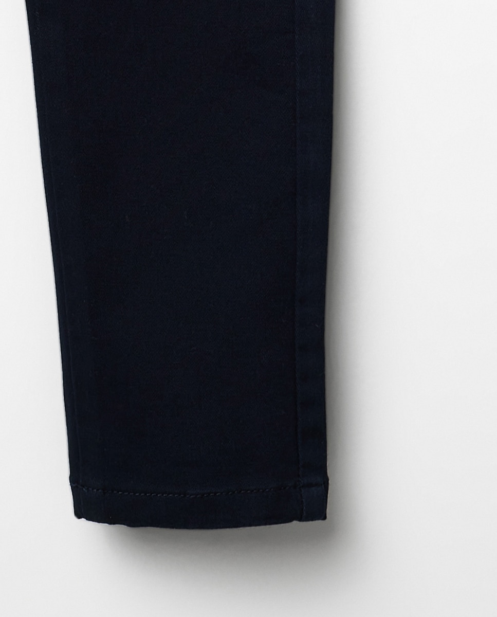 Calças Chino Básicas Sfera Azul-marinho-3