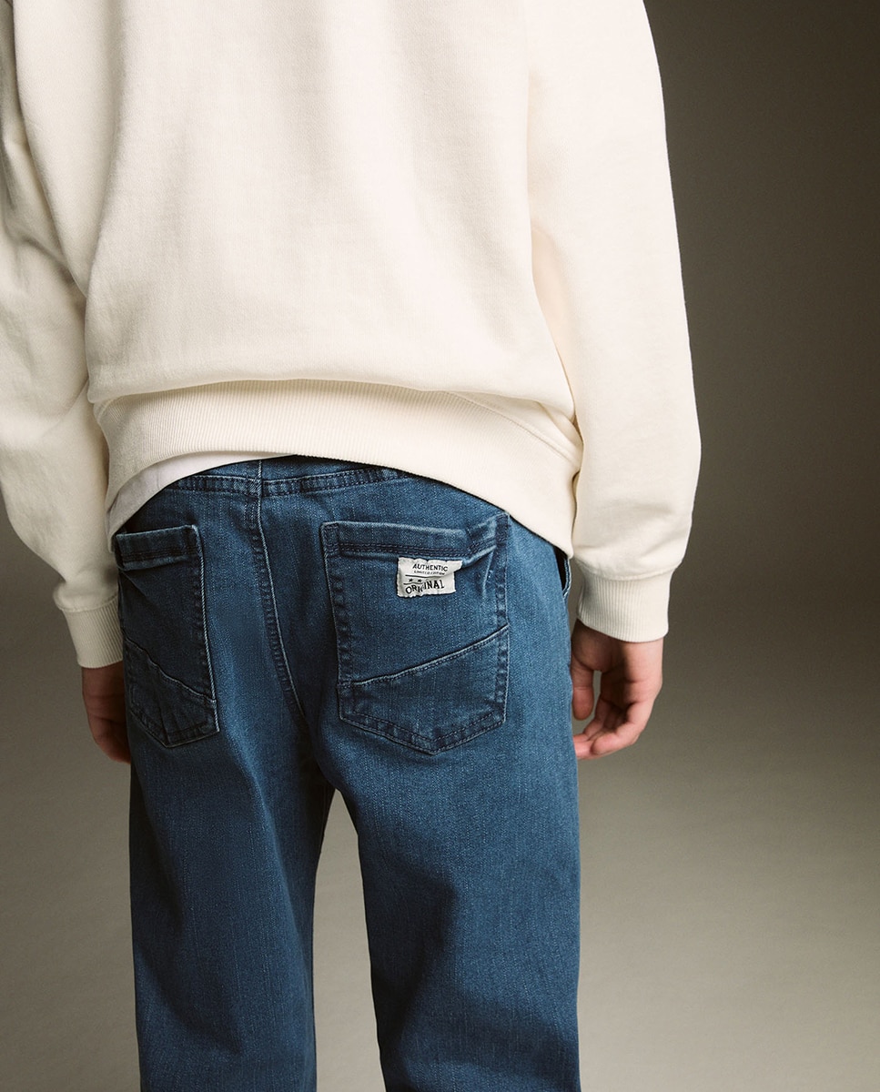 Jeans Jogger Sfera Azul-2