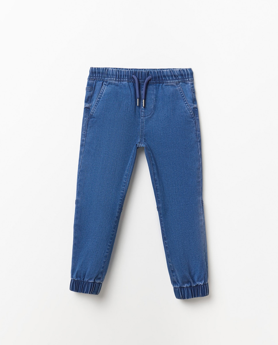 Jeans Jogger Sfera Azul-3