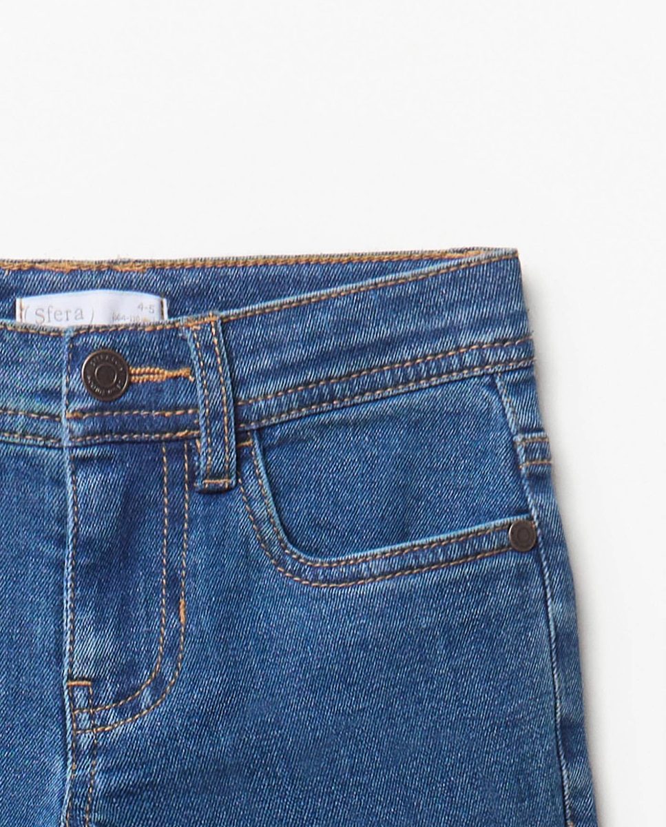 Jeans Básicas Sfera Azul-médio-2