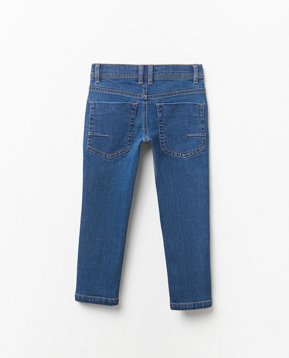 Jeans Básicas Sfera Azul-médio-3
