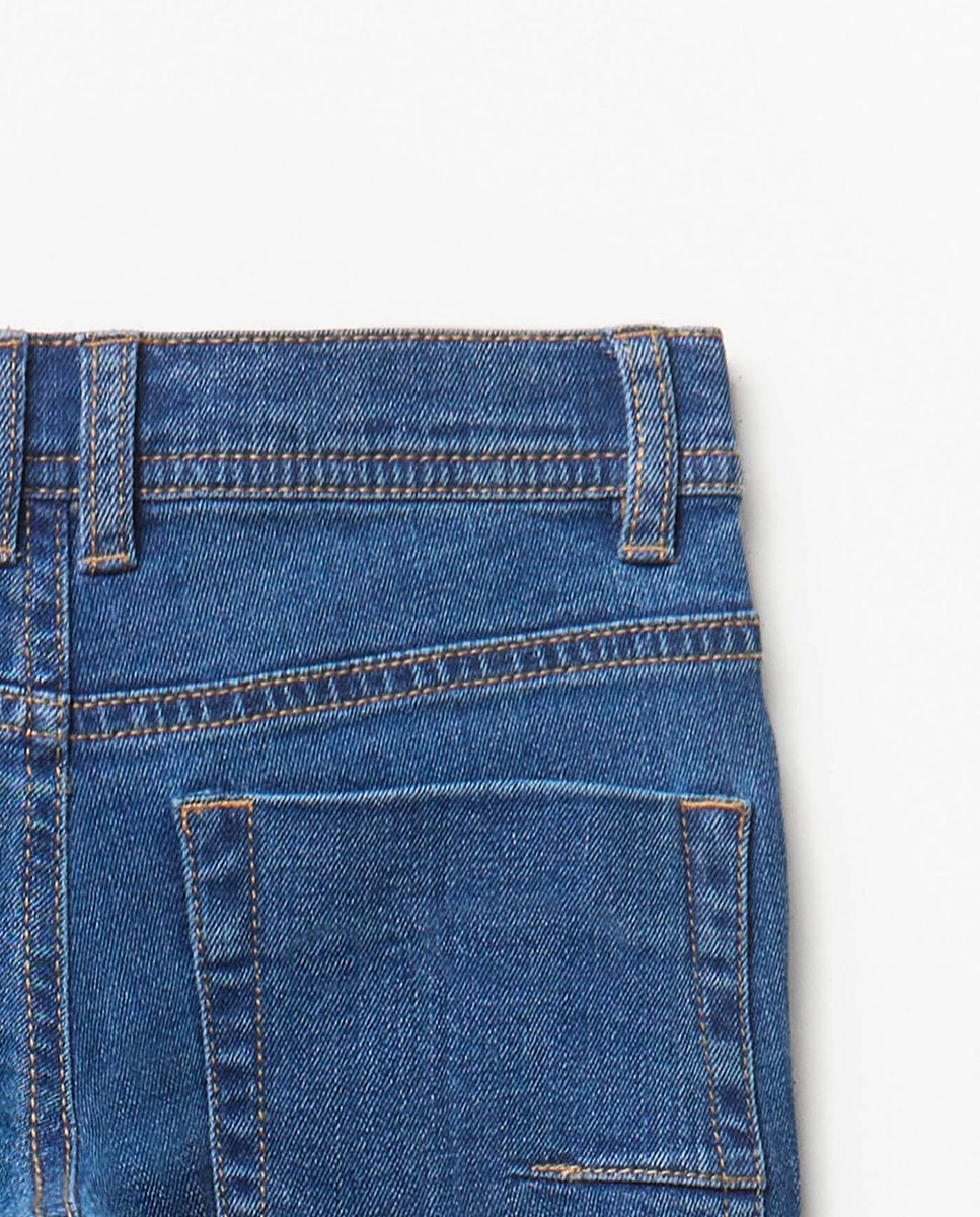 Jeans Básicas Sfera Azul-médio-4