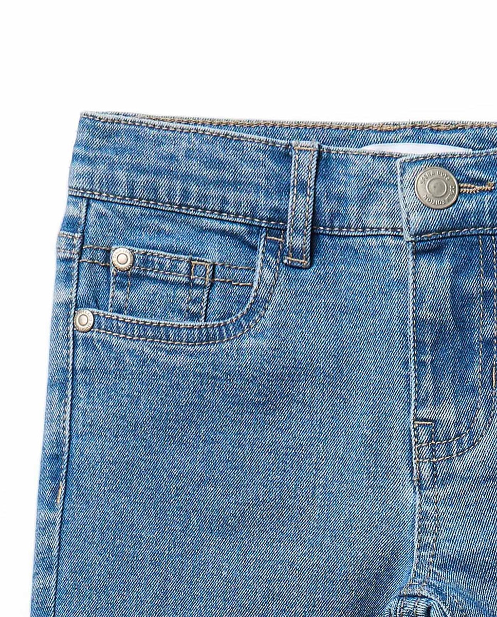 Jeans Básicas com 5 Bolsos Sfera Cerúleo-2