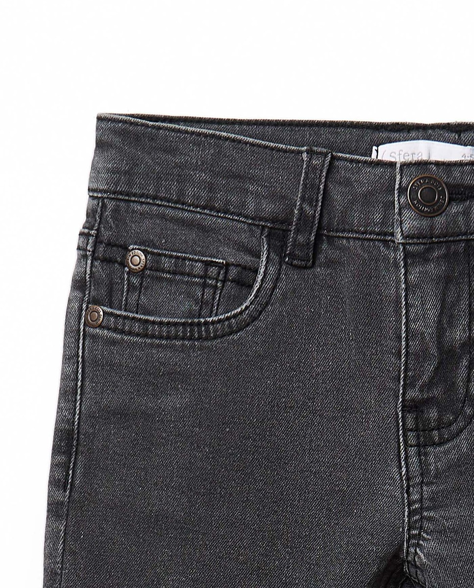 Denim básico 5 bolsillos - Sfera - Plomo Plomo-3
