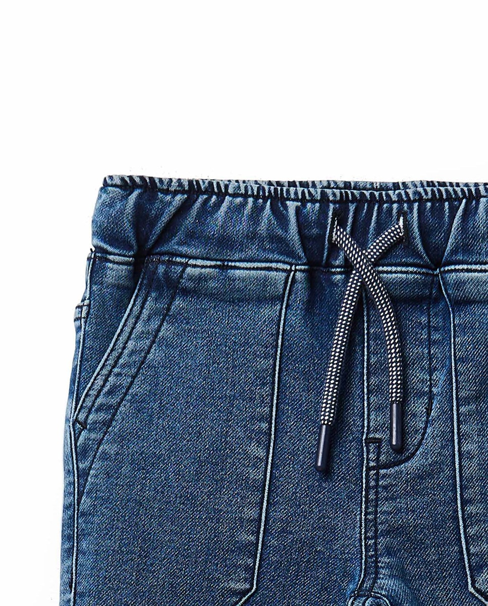 Denim jogger puÑos - Sfera - Azul pálido Azul pálido-2