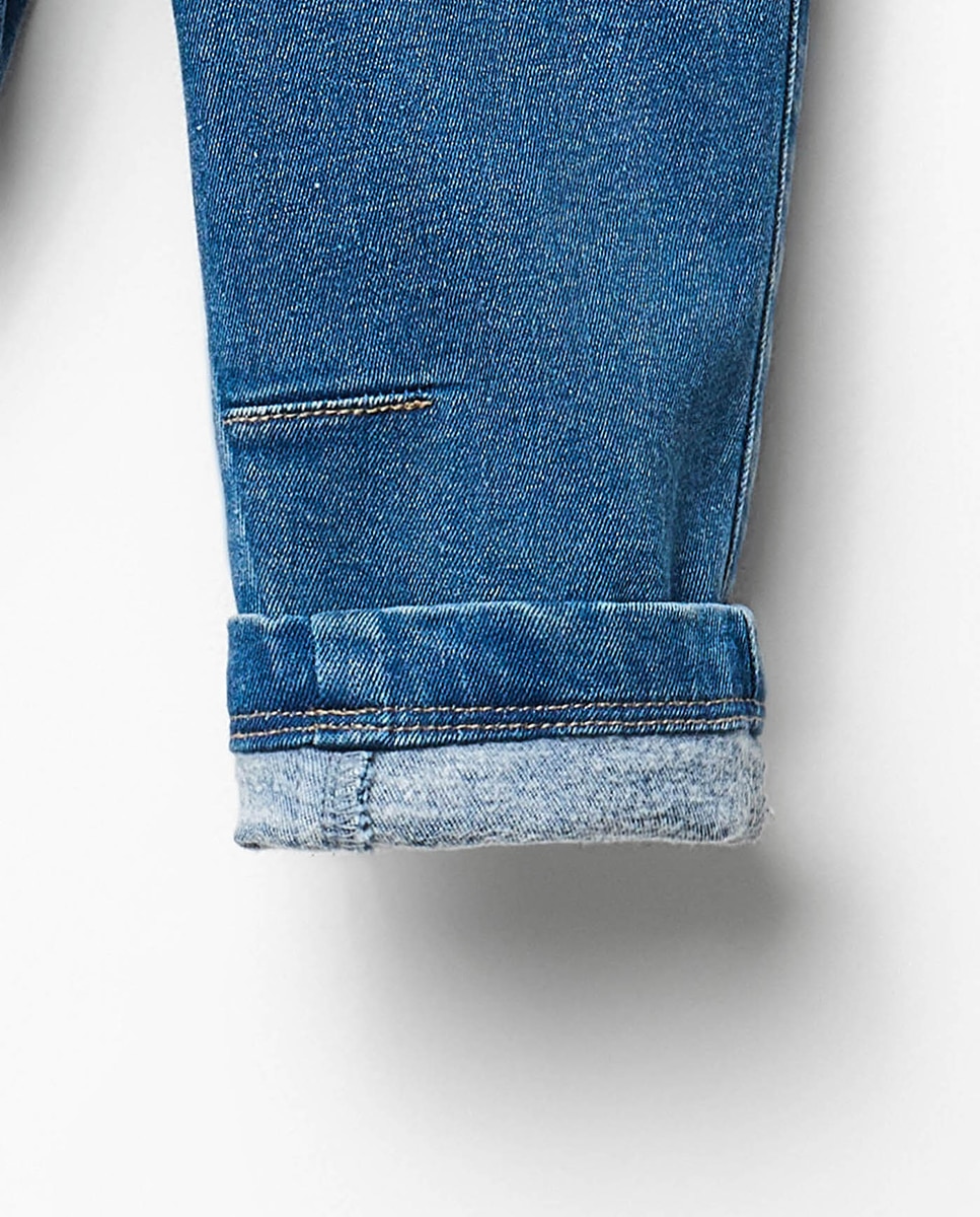 Denim jogger puÑos - Sfera - Azul pálido Azul pálido-3
