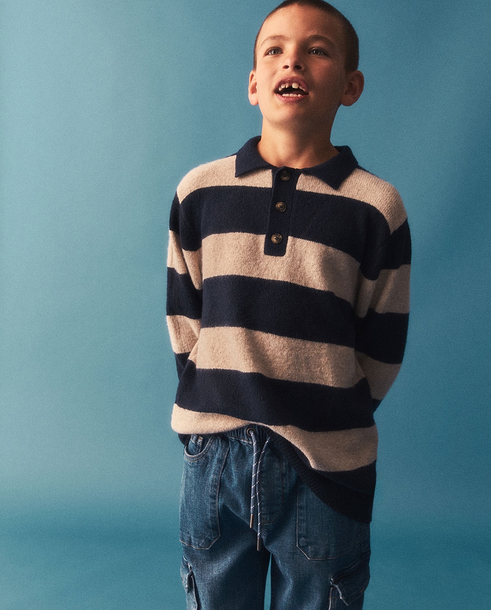 Denim cargo cintura elástica - Sfera - Cerúleo Cerúleo-3