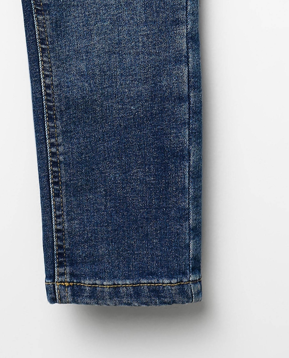 Jeans Warm com 5 Bolsos Azul pálido-3