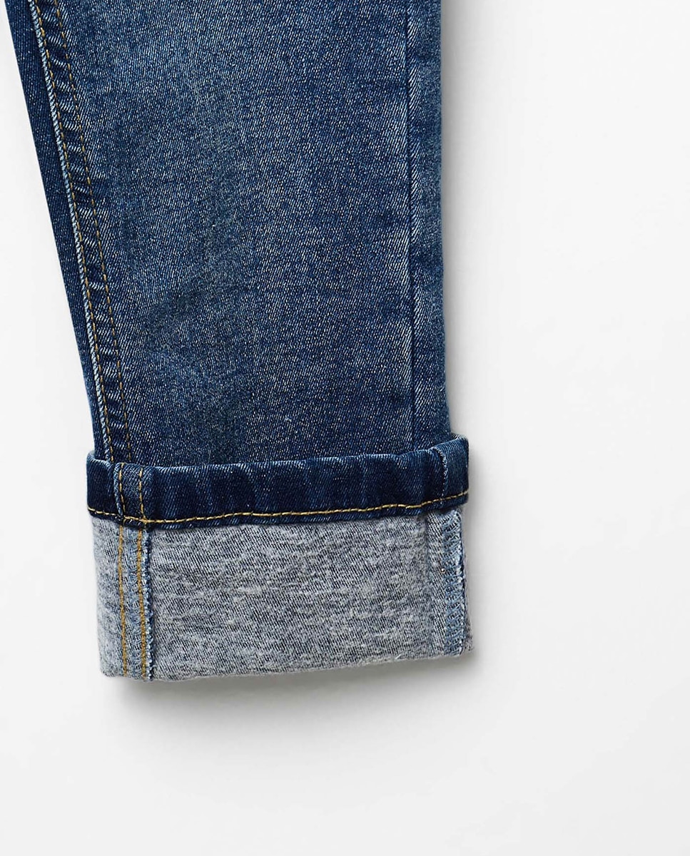 Jeans Warm com 5 Bolsos Azul pálido-6