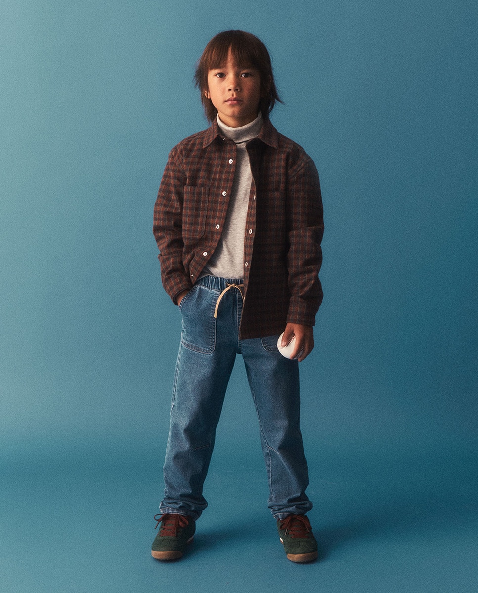 Denim cintura elástica - Sfera - Cerúleo Cerúleo-1