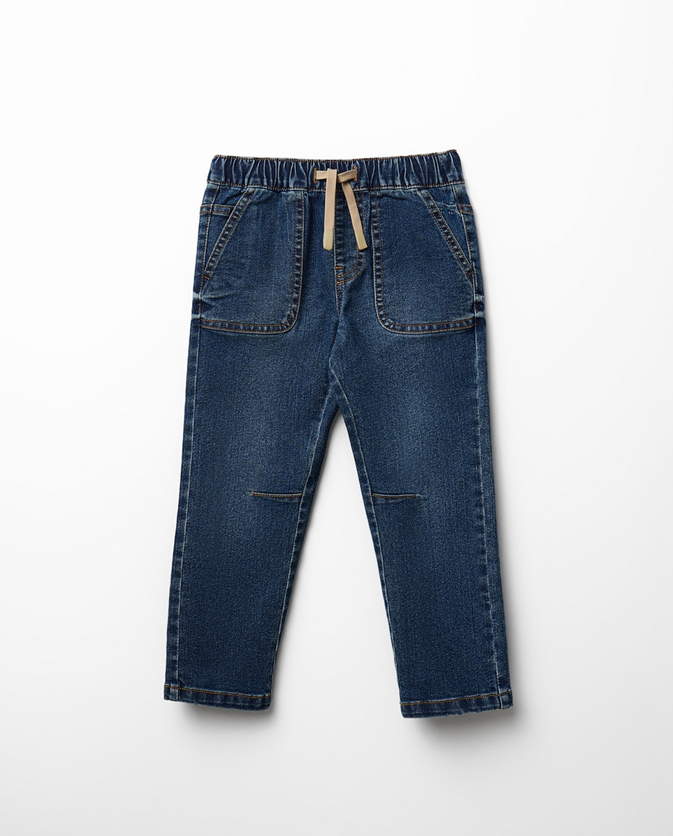 Jeans com Cintura Elástica Sfera Azul pálido-1