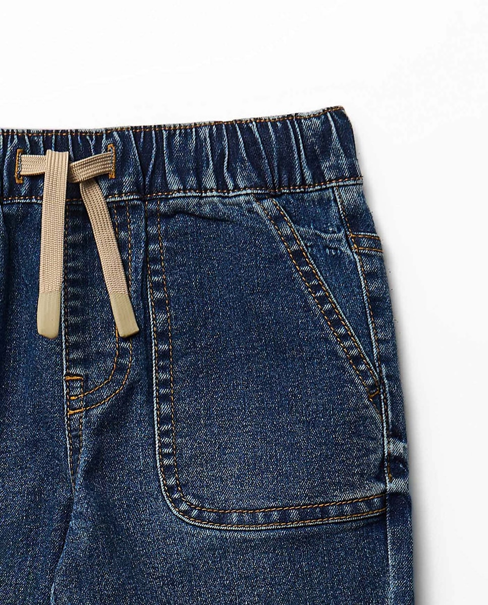 Jeans com Cintura Elástica Sfera Azul pálido-2