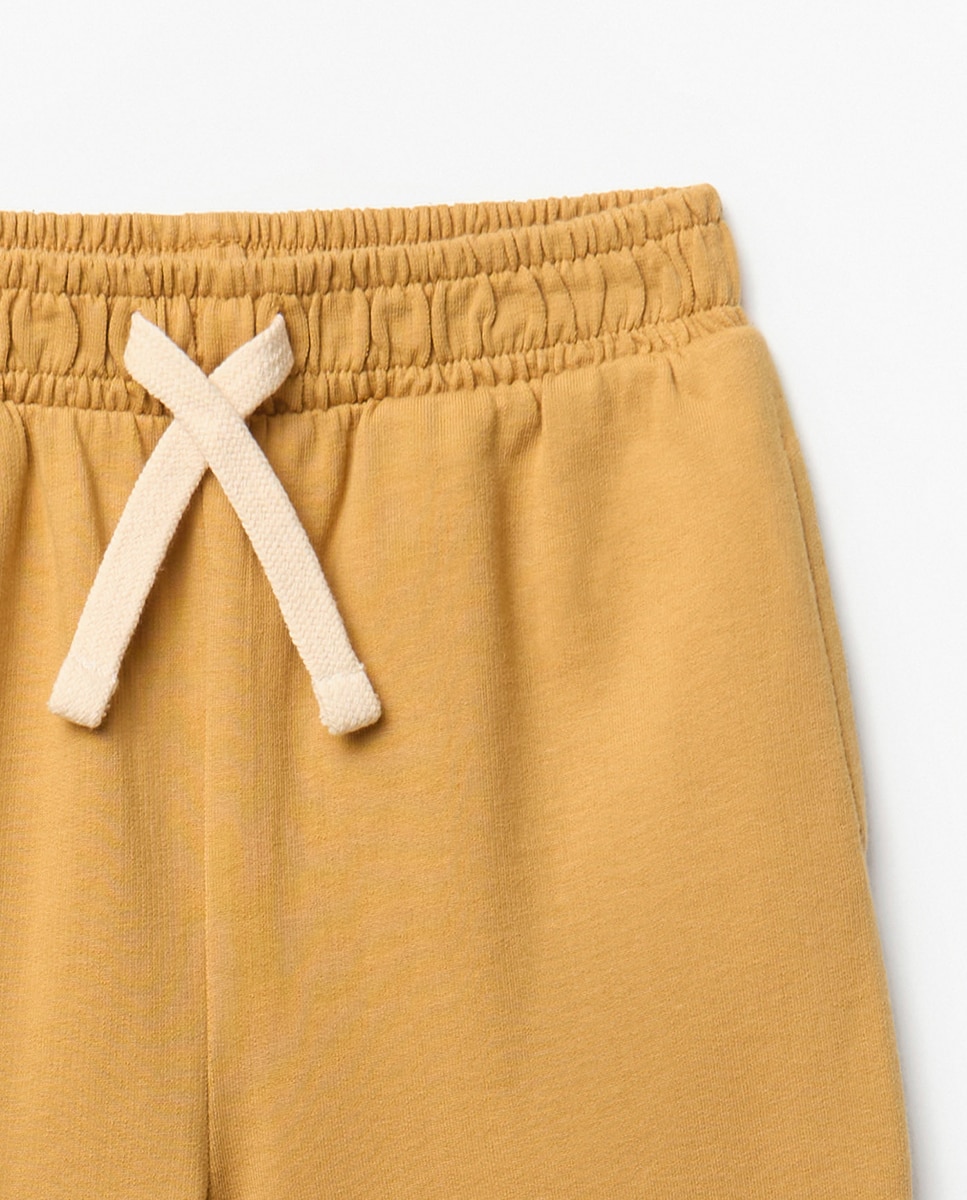 Calças Básicas Mostarda-2