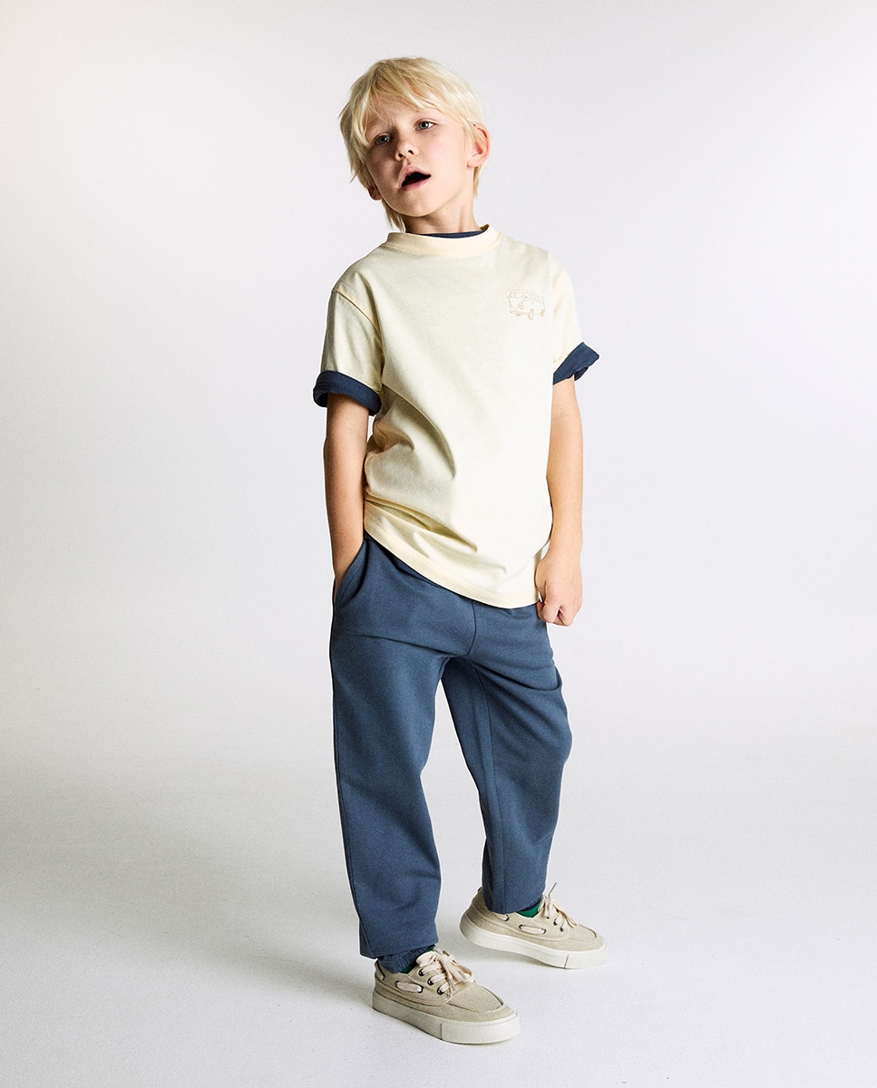 Calças Básicas Azul-1