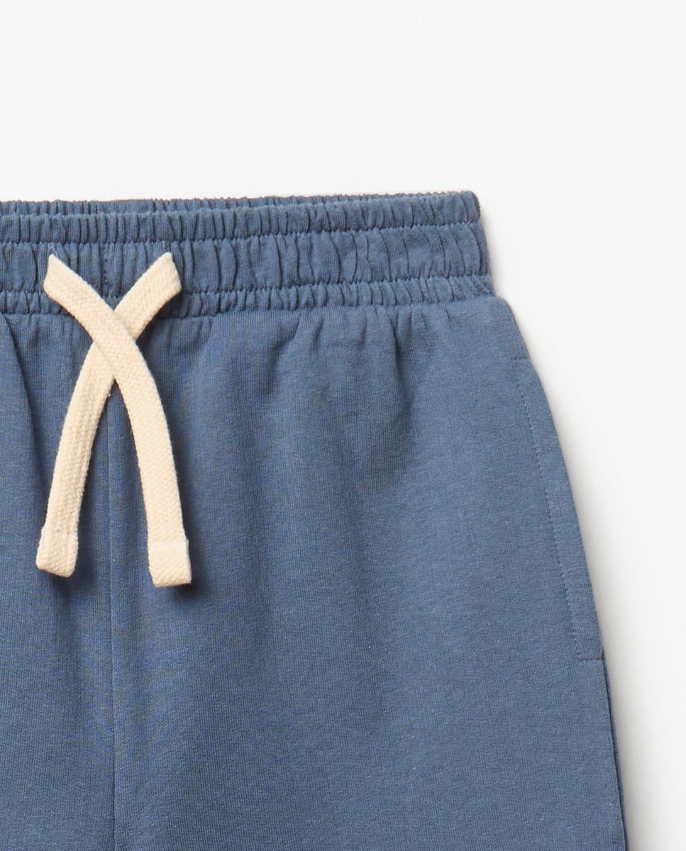 Calças Básicas Azul-3