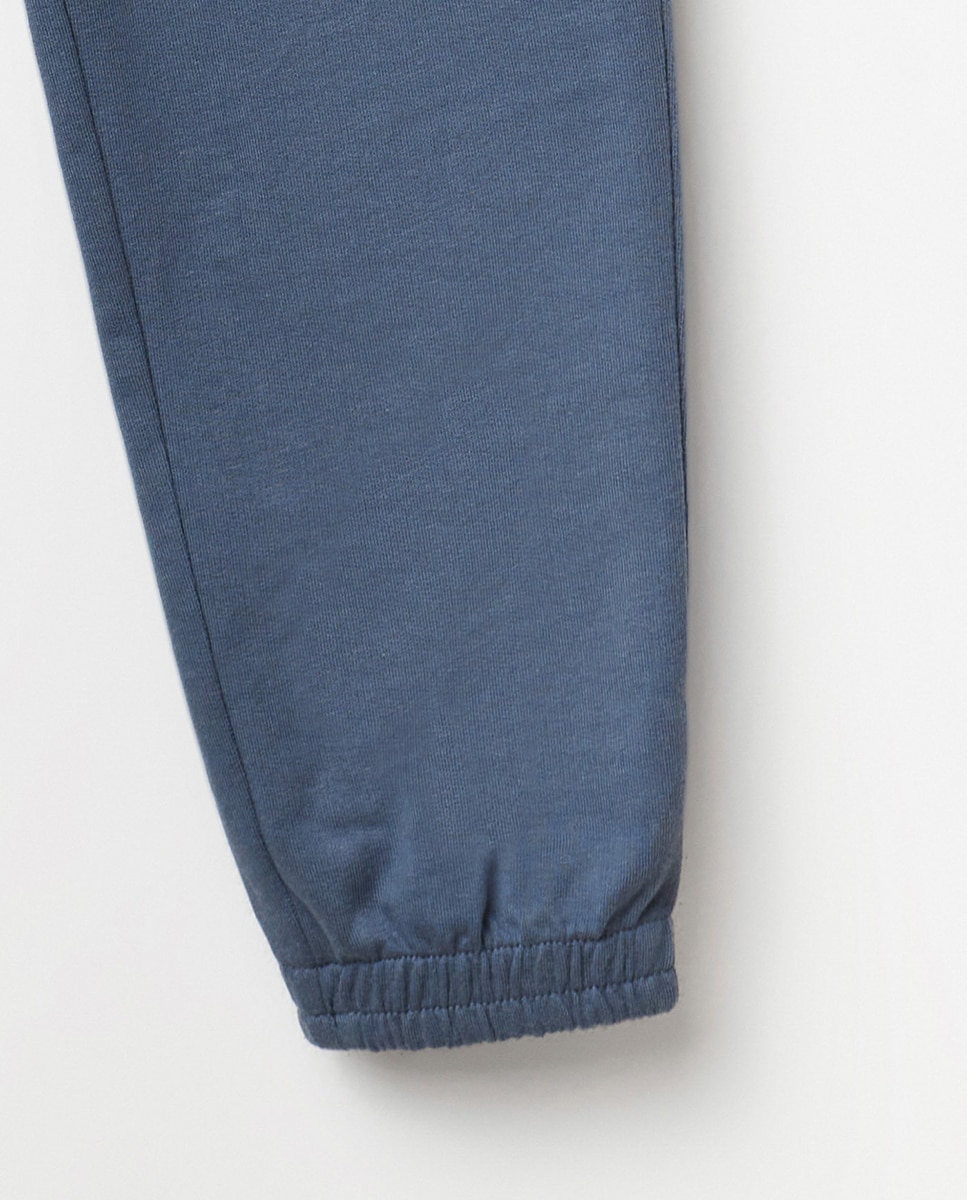Calças Básicas Azul-4