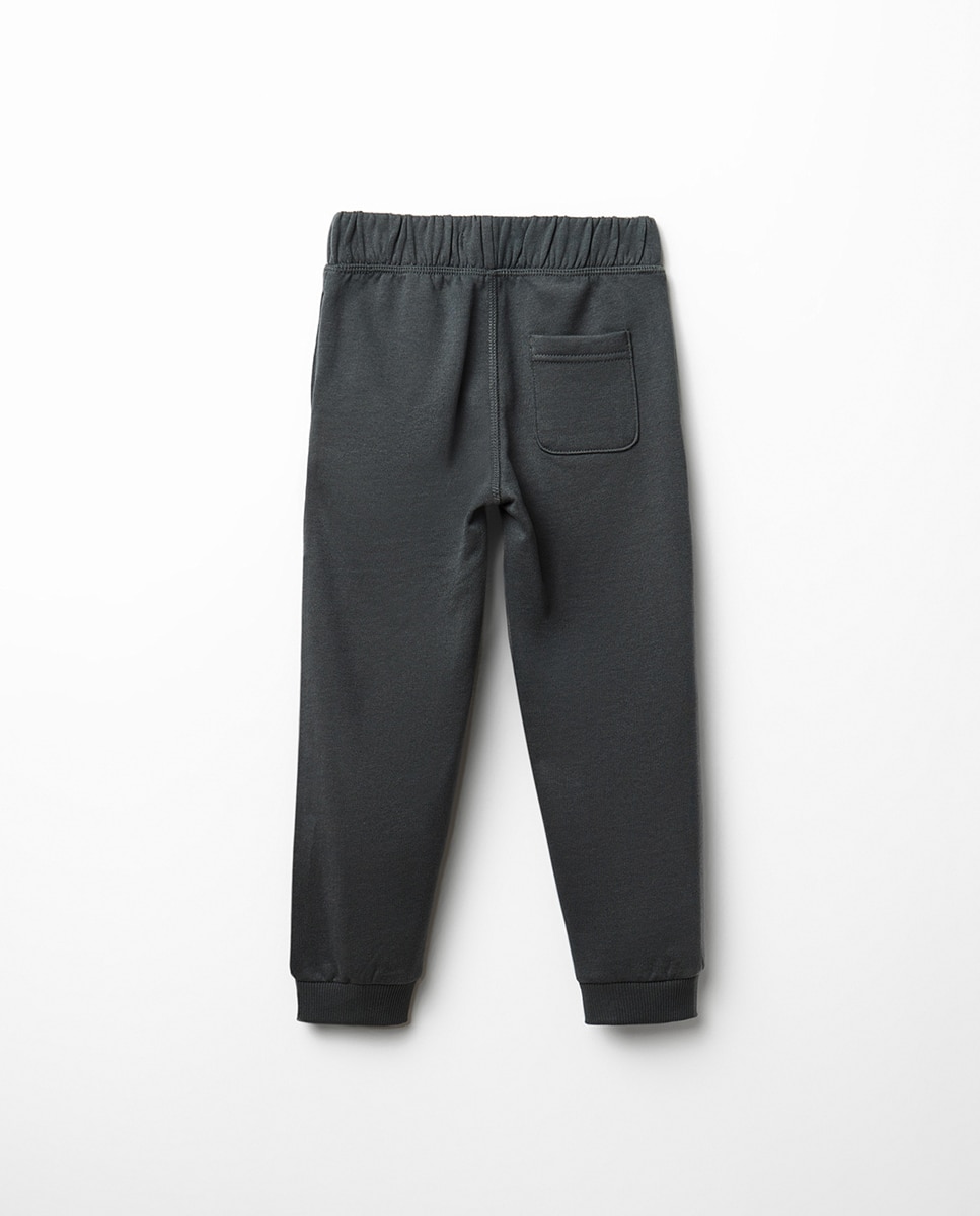 Pantalón felpa bolsillos - Sfera - 820 Gris medio 820 Gris medio-4